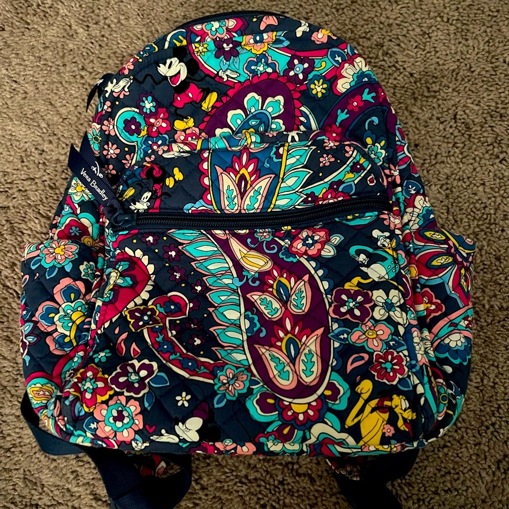 Vera Bradley Disney Mickey print small backpack and keychain wallet